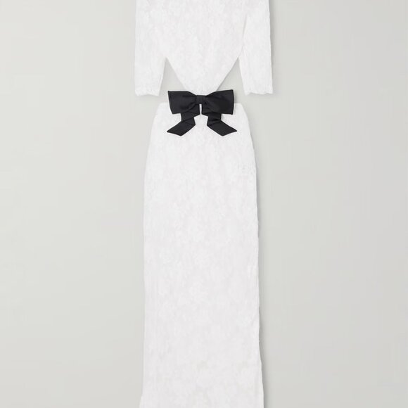 Shushutong 2024ss Wedding collection lace waist cutout long Dress - Picture 6 of 6